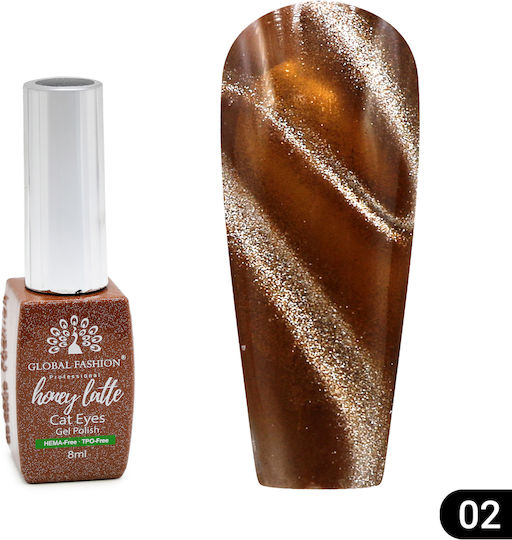 Global Fashion Gel Nail Polish 02 Cat Eye 8ml