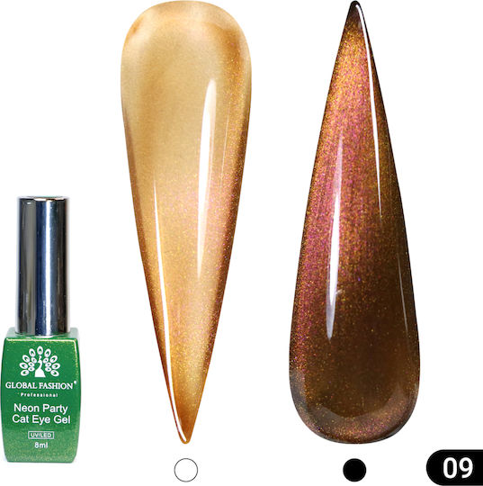 Global Fashion Ημιμόνιμο Βερνίκι Νυχιών 09 Cat Eye 8ml