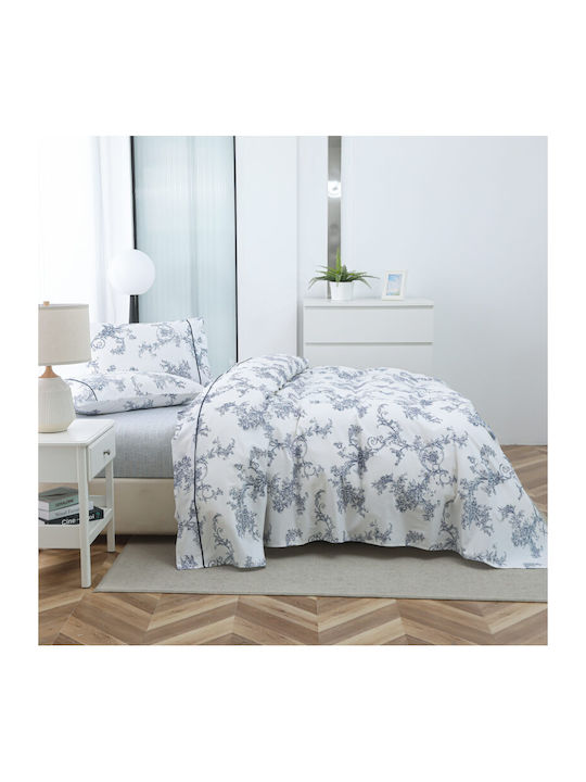 Liolios Home Super-Double Bed Sheets Set 245x270cm 4 (4 Pieces)