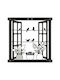 Pakketo Decorative Black Windo Silhouette Made of Metallic 50x1.5x50cm
