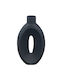 Marhome Keramik Vase Schwarz Oval Mit Abstufungen Und Löchern 18x6.5x30.5cm 30 Stück