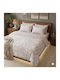 Cotton Duvet Cover Set 240x260cm Double With 2 Pillowcases Old Rose Garden