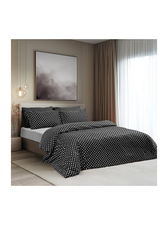 Beauty Home Art 10101 Fancy Σετ Κουβερλί Μονό Μαύρο 160x230cm 2τμχ