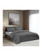 Beauty Home Set Quilt Single 160x230cm Art 10101 Black 10101PMMM-Black 350 GSM