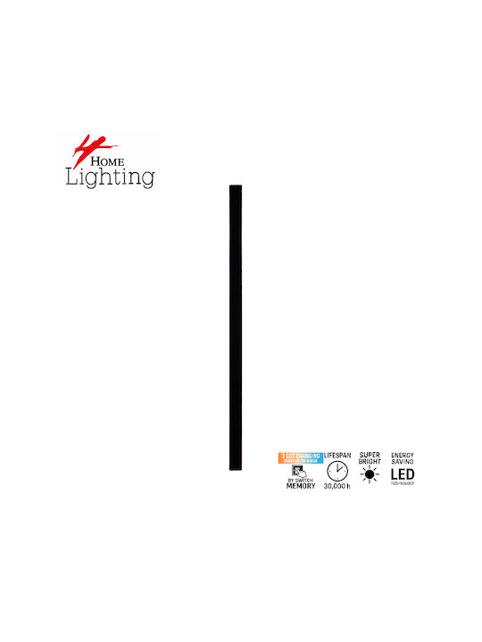 Home Lighting Lineax Wandleuchte mit Integrierter LED Schwarze