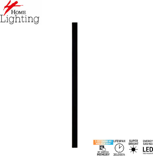 Home Lighting Lineax Wall Lamp with Integrated LED Black 5cm