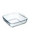 Square Heat-Resistant Cookware Glass with Lid 22x22x6cm