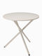 Metal Table for Small Outdoor Spaces Ecru xx48cm