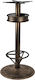 Raki Bază Masă Bar Vintage Aspect Bronz Antic 50x50x108cm