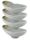 Raki Fuji Bol Decorativ Din Porțelan Gri 25x15.5x8.5cm 4 Bucăți