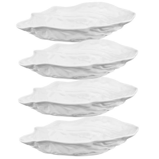 Raki Διακοσμητικό Μπωλ Πορσελάνης Λευκό 28x17cm 4τμχ