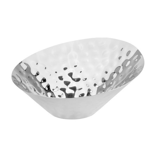 Raki Διακοσμητικό Μπωλ Μεταλλικό Ασημί 37x33x15cm