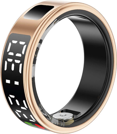 Avizar Saturn Intelligente Ringe 18.1mm Wasserdicht mit Herzfrequenzsensor Gold
