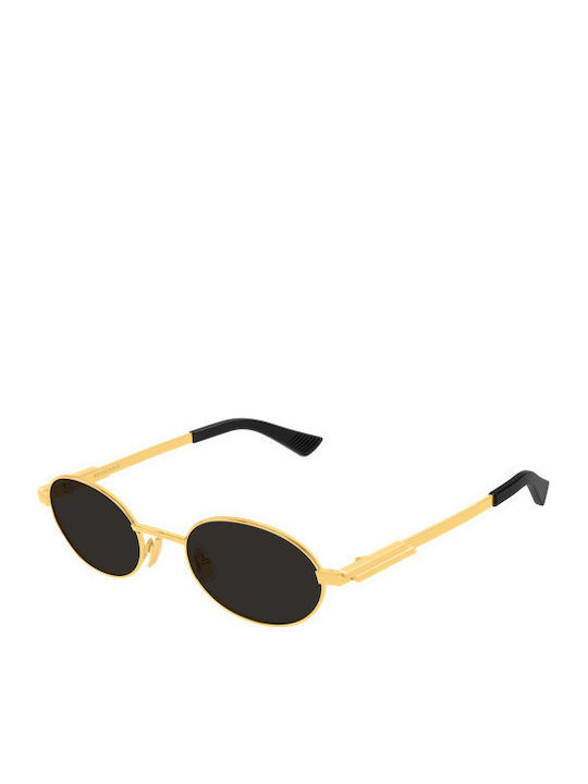 Bottega Veneta Unisex Γυαλιά Ηλίου με Χρυσό Μεταλλικό Σκελετό και Χρυσό Φακό BV1470S 001