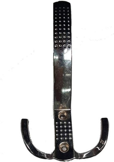 Metal Wall Hanger 3 Hooks Gray