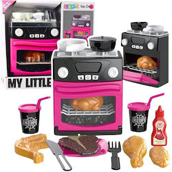 Toy Kitchen Oven Food Lights Sounds Pink