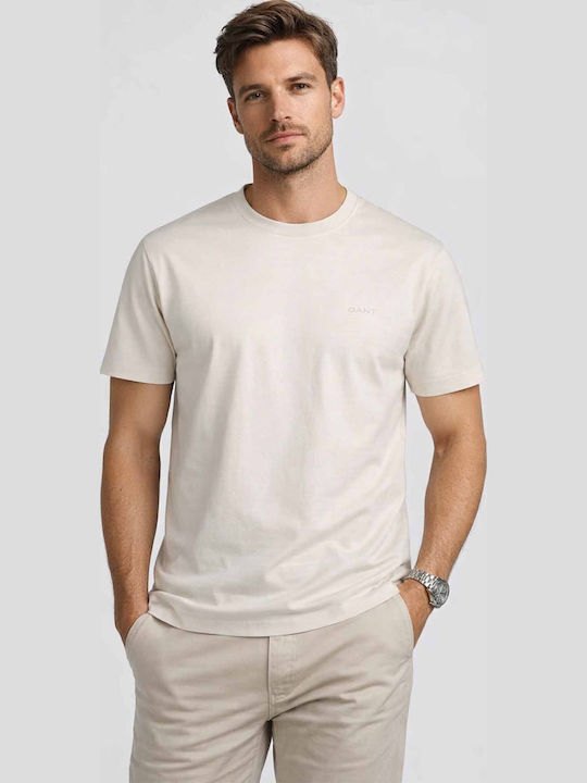 Herrenblusen Kurzarm T-Shirt Cremweiß