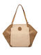 Damen-Schultertasche aus Wildleder in Camel