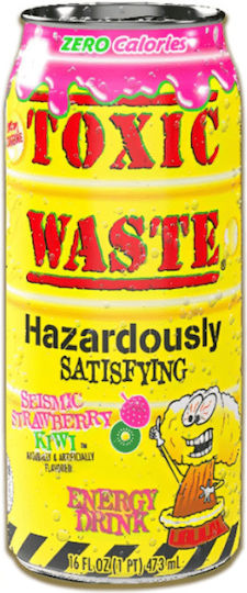 Toxic Waste Energy Drink Zero Calories Seismic Strawberry & Kiwi 473ml