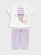 Kinderbekleidungssets mit Sommer Leggings 2 Stück Lila