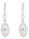 Gloria Hope Silver Dangle Earrings with Stones