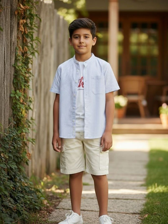 Kids Clothing Set with Shorts Summer 3 Pieces Light Blue