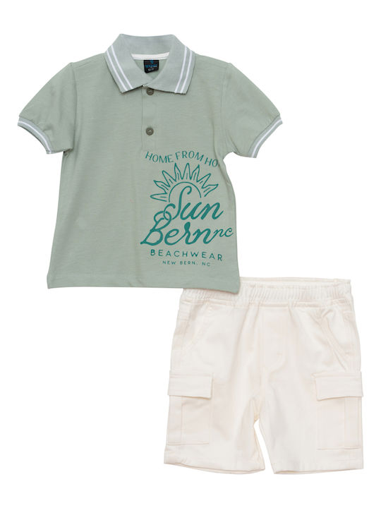 Restart Kids Set With Shorts Summer 2 Pieces White