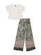 Kinderbekleidungssets mit Sommerhose 2 Stück Olivgrün