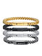 Herren Armband Kette Edelstahl Stahl 21,5 Zentimeter Tribute 0230452001 Weiß Schwarz Oxidiert Edelstahl 0230452001