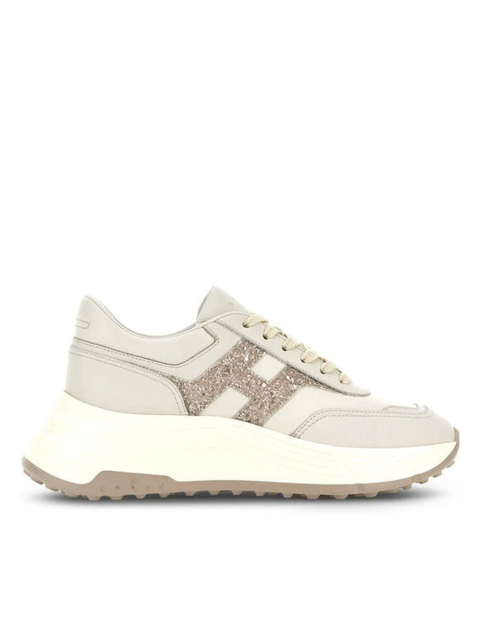 Hogan Allacciato H Γυναικεία Sneakers Εκρου
