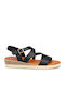 Flache Sandalen Für Damen Schwarz