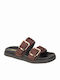 Damen Flatforms Braune Sandalen