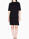Sommer Mini T-Shirt Damenkleid Schwarz