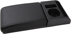 Additional Car Armrest Cup Holder & Storage Space & 2 USB Ports Black Universal