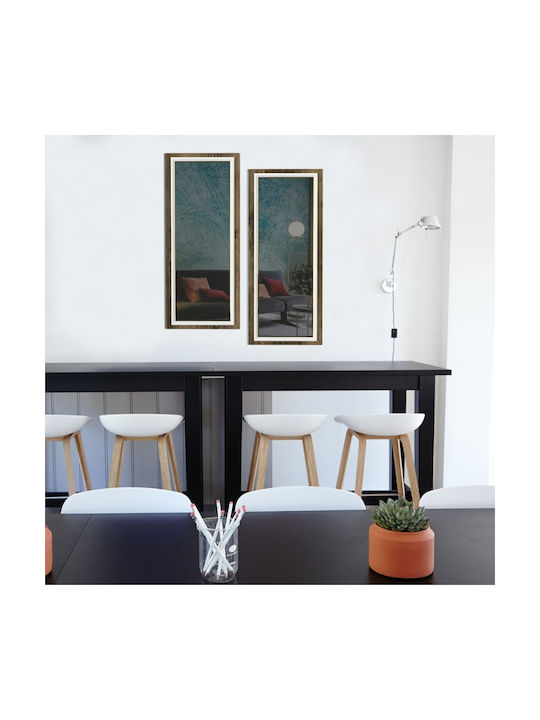 UnicUtil Wandspiegel mit Braune Rahmen 70x29.5cm