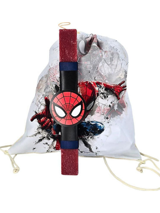 Handgefertigte Beduftete Osterkerze Für Jungen Rucksack Spiderman