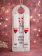 Set Easter Candles for Couples "me & You" Hearts – 2 Pieces Wooden Board