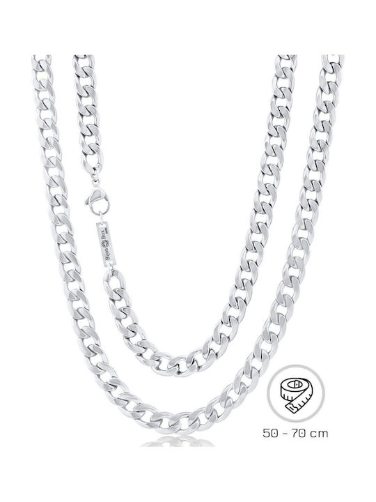 Bijou Box Men's Neck Chain Cuban Steel