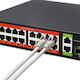 Qoltec 52292 L2 PoE Switch με 16 Θύρες Gigabit (1Gbps) Ethernet