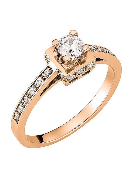 Ioannis Kosmima Single Stone Ring in 14K Rose Gold