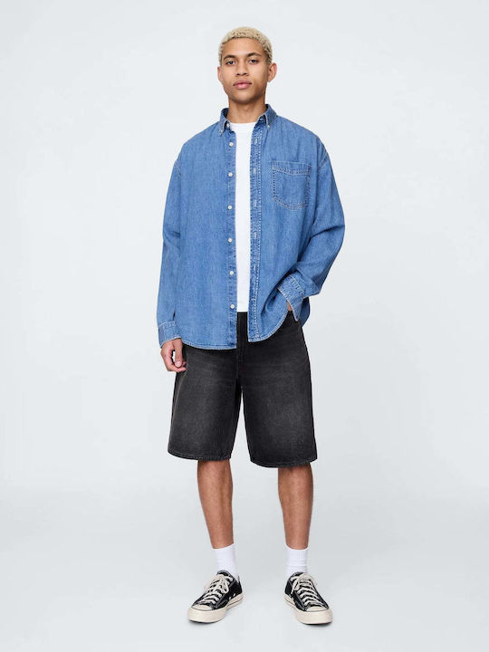 Bermudă Denim Neagră Black Wash