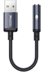 Yesido USB-A male σε 3.5mm female