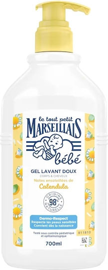 Le Petit Marseillais Παιδικό Σαμπουάν & Αφρόλουτρο με Καλέντουλα σε Μορφή Gel 700ml