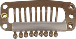 Eurostil Haarspangen Tresse Braun 2,8cm 03306