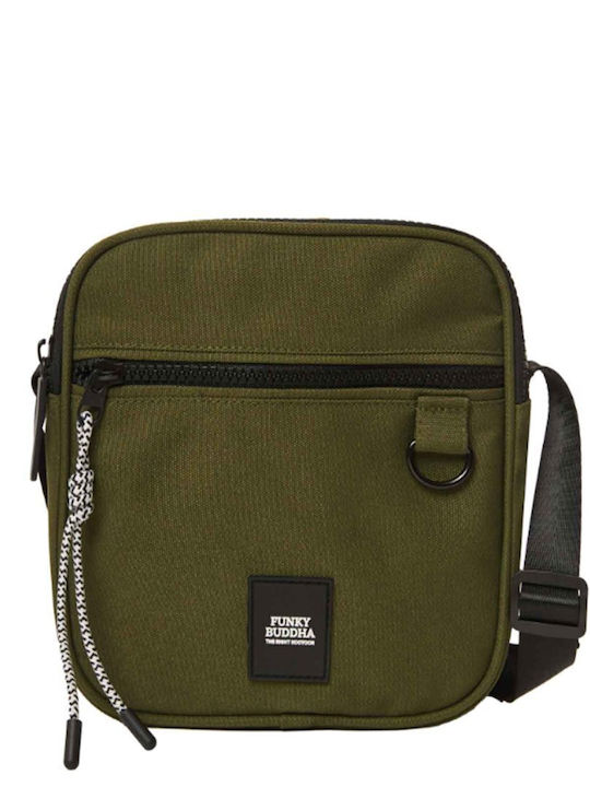 Funky Buddha Men's Shoulder / Crossbody Bag Khaki
