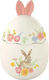 Easy Life Vază Din Porțelan Ou De Paște Foarte Drăguț 11x18cm Alb-multicolor