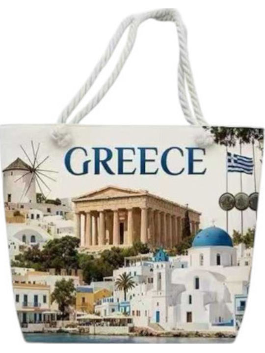 Υφασμάτινη Τσάντα Θαλάσσης Πολύχρωμη Υφασμάτινη Τσάντα Θαλάσσης Πολύχρωμη