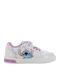 Sneaker Παιδικά Sneakers Ανατομικά με Σκρατς & Φωτάκια Λευκά