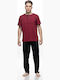 Galaxy Summer Men's Cotton Pyjama Burgundy/Black
