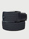 Elastic Men's Fabric Knitted Belt Blue